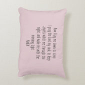 スウィートドリームラム顔パーソナライズされた、祈りの言葉 アクセントクッション (裏面(縦))
