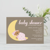 スウィートドリームラララビーガールベビーシャワー 招待状 (スタンド正面)