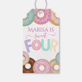 スウィートドーナツバースデー | カラフルキッズパーティー - ギフトタグ