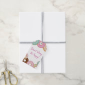 スウィートドーナツバースデー | カラフルキッズパーティー - ギフトタグ (より糸付き)