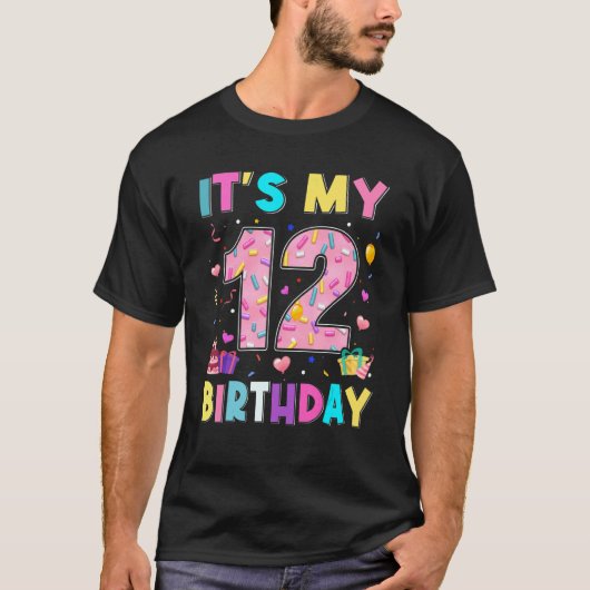 スウィートドーナツ私の12誕生日12歳1 Tシャツ (正面)