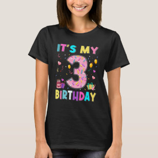 スウィートドーナツ私の3歳の誕生日3歳2 Tシャツ
