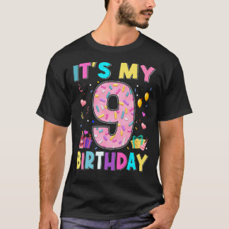 スウィートドーナツ私の9誕生日9歳 Tシャツ