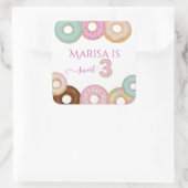 スウィートドーナツ誕生日 | キッカラフルトパーティー- スクエアシール (バッグ)