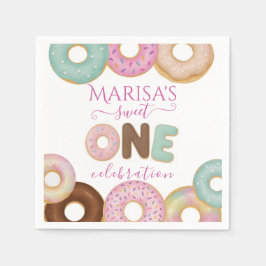 スウィートドーナツ誕生日 | キッカラフルトパーティー- スタンダードカクテルナプキン