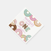 スウィートドーナツ誕生日 | キッカラフルトパーティー- スタンダードカクテルナプキン (角)