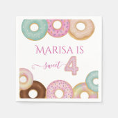 スウィートドーナツ誕生日 | キッカラフルトパーティー- スタンダードカクテルナプキン (正面)