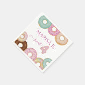 スウィートドーナツ誕生日 | キッカラフルトパーティー- スタンダードカクテルナプキン (角)