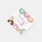 スウィートドーナツ誕生日 | キッカラフルトパーティー- スタンダードカクテルナプキン (角)