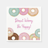 スウィートドーナツ誕生日 | キッカラフルトパーティー- スタンダードカクテルナプキン (正面)