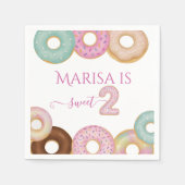 スウィートドーナツ誕生日 | キッカラフルトパーティー- スタンダードカクテルナプキン (正面)