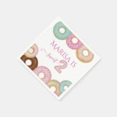 スウィートドーナツ誕生日 | キッカラフルトパーティー- スタンダードカクテルナプキン (角)