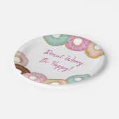 スウィートドーナツ誕生日 | キッカラフルトパーティー- ペーパープレート (アングル)