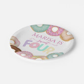 スウィートドーナツ誕生日 | キッカラフルトパーティー- ペーパープレート (アングル)