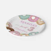 スウィートドーナツ誕生日 | キッカラフルトパーティー- ペーパープレート (アングル)