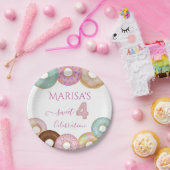 スウィートドーナツ誕生日 | キッカラフルトパーティー- ペーパープレート (パーティー)