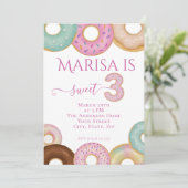 スウィートドーナツ誕生日 | キッカラフルトパーティー- 招待状 (スタンド正面)