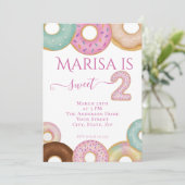 スウィートドーナツ誕生日 | キッカラフルトパーティー- 招待状 (スタンド正面)