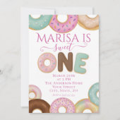 スウィートドーナツ誕生日 | キッカラフルトパーティー- 招待状 (正面)