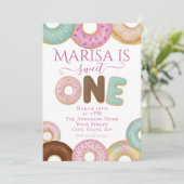 スウィートドーナツ誕生日 | キッカラフルトパーティー- 招待状 (スタンド正面)