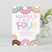 スウィートドーナツ誕生日 | キッカラフルトパーティー- 招待状 (スタンド正面)