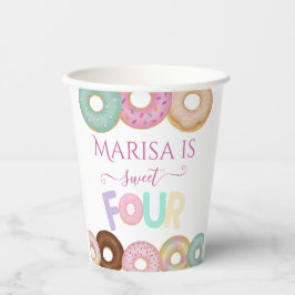 スウィートドーナツ誕生日 | キッカラフルトパーティー- 紙コップ