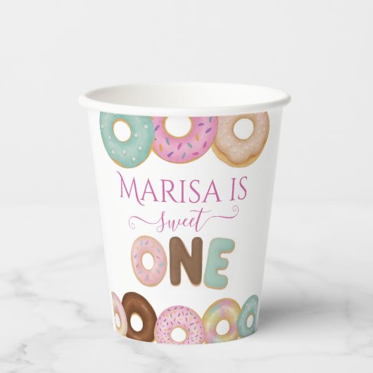 スウィートドーナツ誕生日 | キッカラフルトパーティー- 紙コップ (正面)