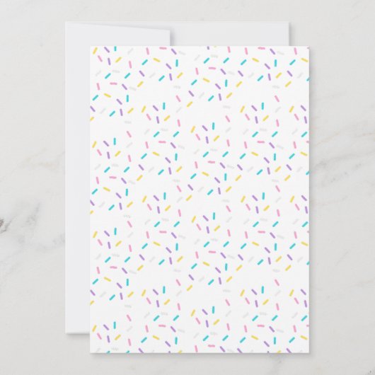 スウィートドーナツ誕生日 招待状 (裏面)