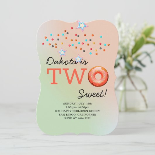 スウィートドーナツ誕生日 招待状 (スタンド正面)