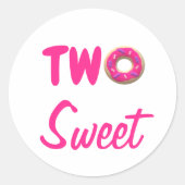 スウィートドーナツ2回目の誕生日 ラウンドシール (正面)