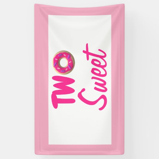 スウィートドーナツ2回目の誕生日 横断幕 (縦)