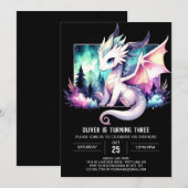 スウィートハッピードラゴン誕生日 招待状 (正面/裏面)