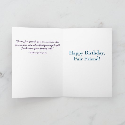 スウィートハッピーバースデー特別ガールフレンド旧友 カード (内部)