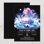 スウィートハッピープリンセスバースデー 招待状 (正面/裏面)