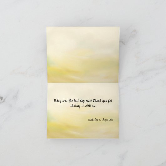 スウィートハニー フラワー ファーストビー ワンバースデー サンキューカード (内部)