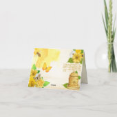 スウィートハニー フラワー ファーストビー ワンバースデー サンキューカード (裏面)