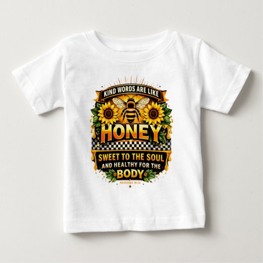 スウィートハニー｜箴言 16:24 Tシャツ (正面)