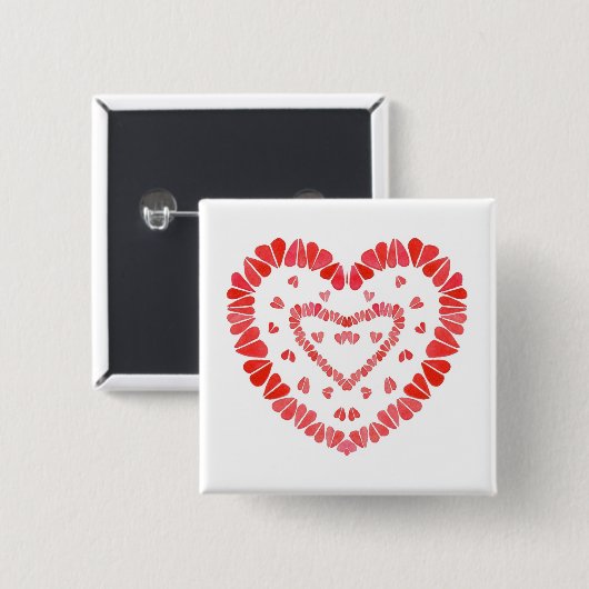 スウィートハートスクエアボタン 缶バッジ (正面&裏面)