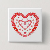 スウィートハートスクエアボタン 缶バッジ (正面)
