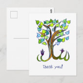 スウィートハートツリー THANK YOU カスタム ポストカード (正面/裏面)