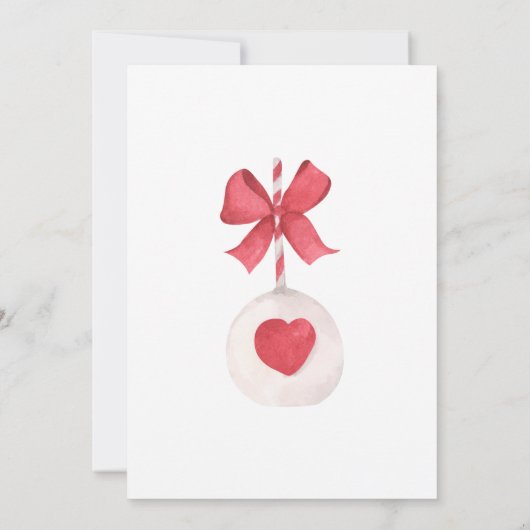 スウィートハートバレンタインファースト誕生日パーティー 招待状 (裏面)