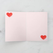 スウィートハートピンク'ハッピーバースデー'カードポートレート カード (内部)