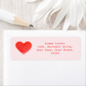 スウィートハートピンク差出人住所ラベル金ゴールド ラベル (インサイチュ)