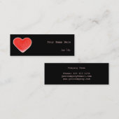 スウィートハートブラックビジネスカードスキニー スキニー名刺 (正面/裏面)