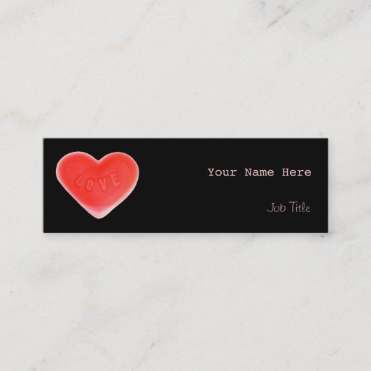 スウィートハートブラックビジネスカードスキニー スキニー名刺 (正面)