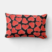 スウィートハートブラック2パターン装飾用クッションルンバー ランバークッション (裏面)