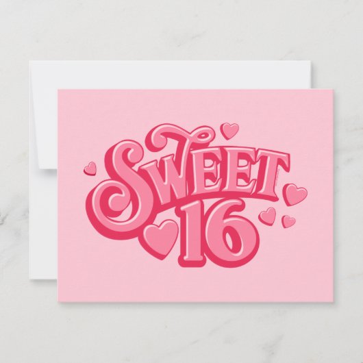 スウィートハート16 カスタム招待状 招待状 (正面)