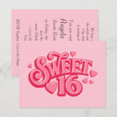 スウィートハート16 カスタム招待状 招待状 (正面/裏面)