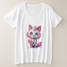 スウィートハート・キティ – かわいいパステルカラーの猫Tシャツ