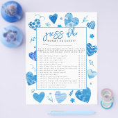 スウィートハート「ゲス・フー」ベビーシャワーゲーム チラシ (シングル)